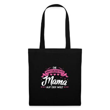 Mutter Familie Mütter Geschenk - Stoffbeutel - Schwarz - Vorne