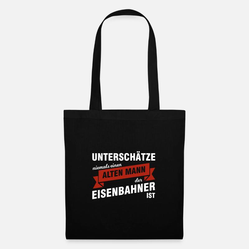 Eisenbahner Beruf Eisenbahn Geschenk - Stoffbeutel - Schwarz
