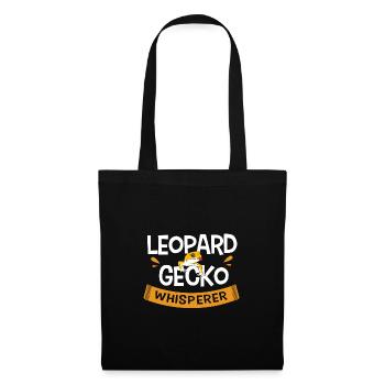 Leopard Gecko - Stoffbeutel - Schwarz - Vorne