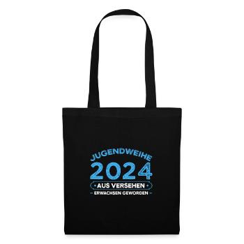 Jugendweihe 2024 Jugend Erwachsen Werden Geschenk - Stoffbeutel - Schwarz - Vorne