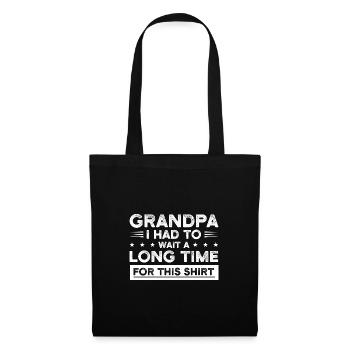 Großvater Großvater Großvater Geschenk - Stoffbeutel - Schwarz - Vorne