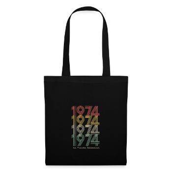 Vintage 1974 Pseudo - Stoffbeutel - Schwarz - Vorne