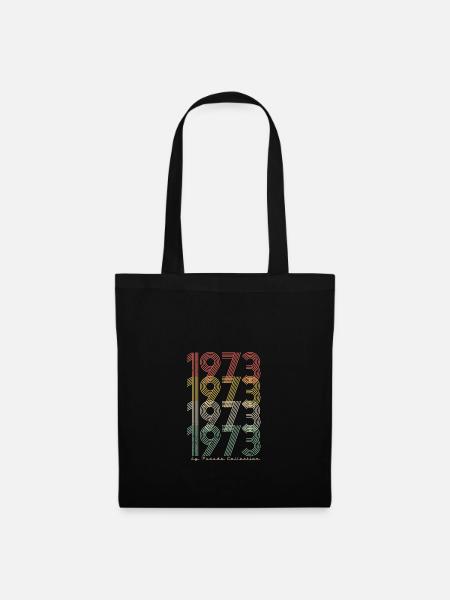 50th Birthday Vintage 1973 Pseudo - Tote Bag - black