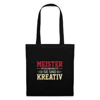 Meister Prüfung Meister Prüfung Geschenk - Stoffbeutel - Schwarz - Vorne