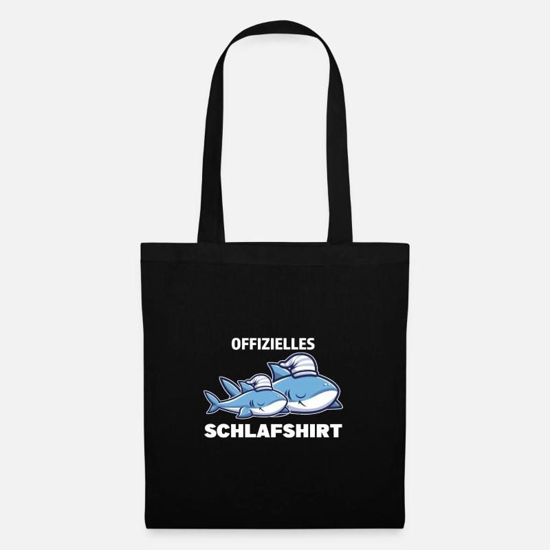 Schlafanzug Hai Haie Geschenk - Stoffbeutel - Schwarz