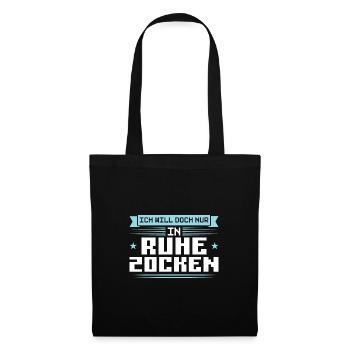 Gaming Zocken Konsole Geschenk - Stoffbeutel - Schwarz - Vorne