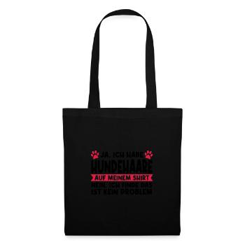 Hund Hunde Haustiere Geschenk - Stoffbeutel - Schwarz - Vorne