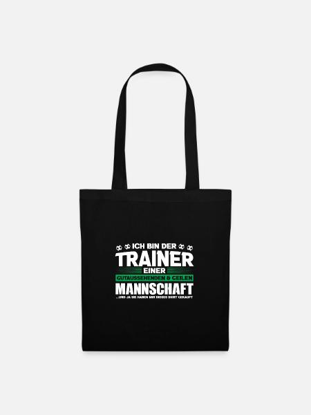 Fußball Trainer Sport Trainer Geschenk - Stoffbeutel - Schwarz