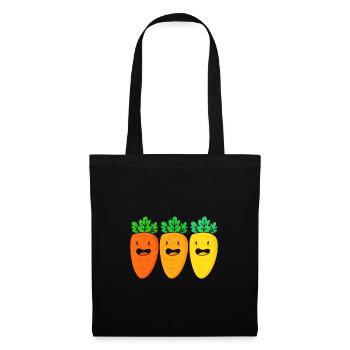 Carottes Légumes - Sac en tissu - noir - Devant