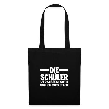 Lehrer Beruf Pädagoge Geschenk - Stoffbeutel - Schwarz - Vorne
