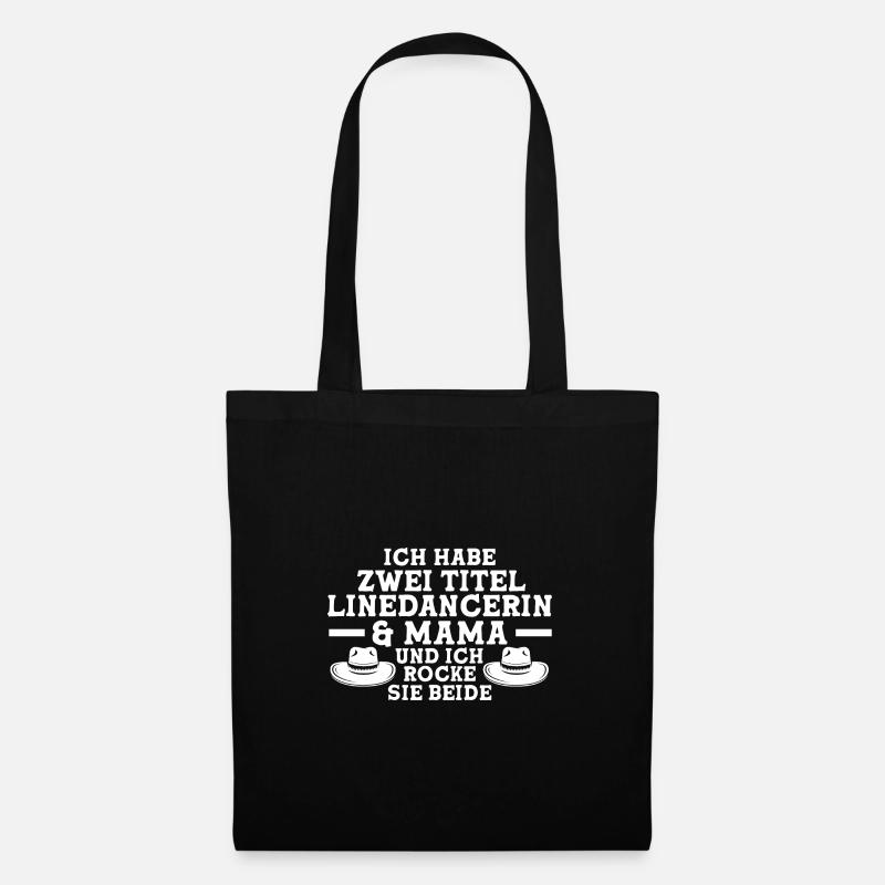 Linedance Mama Line Dance Geschenk - Stoffbeutel - Schwarz