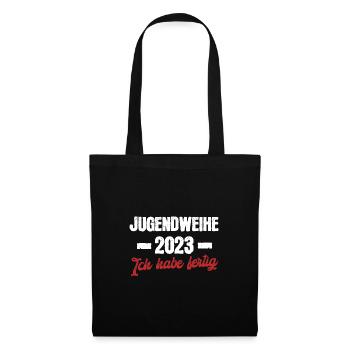 Jugendweihe Party Geschenk - Stoffbeutel - Schwarz - Vorne
