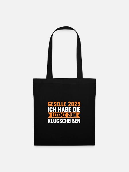 Geselle 2025 Prüfung Gesellenprüfung Geschenk - Stoffbeutel - Schwarz