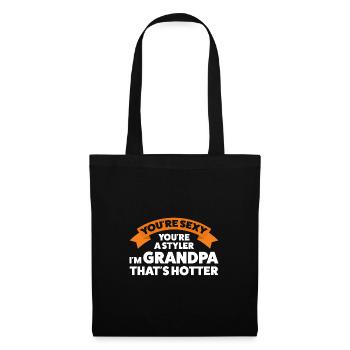 Großvater Großvater Großvater Geschenk - Stoffbeutel - Schwarz - Vorne