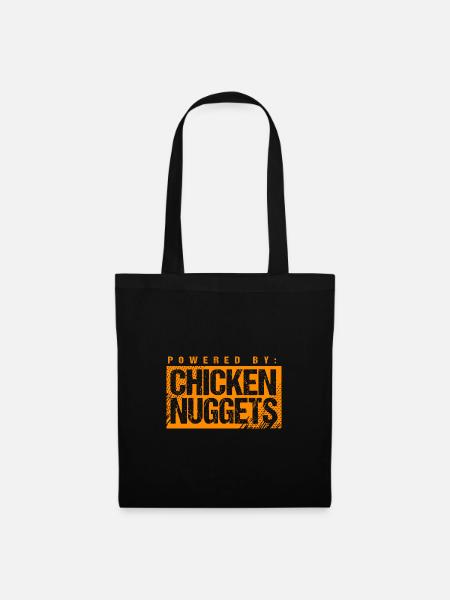 Chicken Nuggets - Stoffbeutel - Schwarz