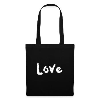 Amour - Patinage sur glace - Sac en tissu - noir - Devant