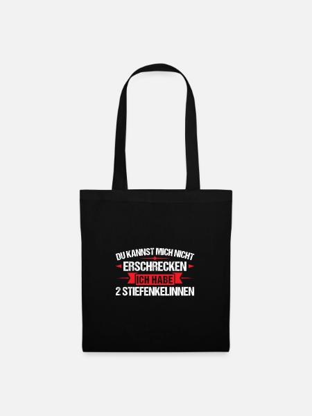 Stiefopa 2 Stiefenkelinnen 2 Stiefenkeltöchter Ges - Stoffbeutel - Schwarz