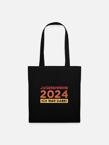 Jugendweihe 2024 Jugend Jugendliche Geschenk - Stoffbeutel - Schwarz