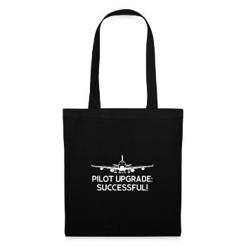 Pilot Pilot Flugzeug Geschenk - Stoffbeutel - Schwarz - Vorne