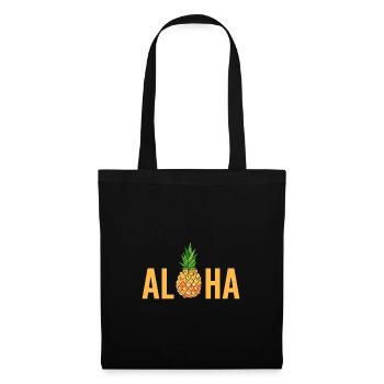 Ananas Aloha - Stoffbeutel - Schwarz - Vorne