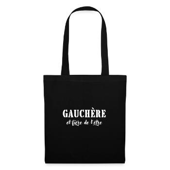 gauchère et fière de l'être - Sac en tissu - noir - Devant