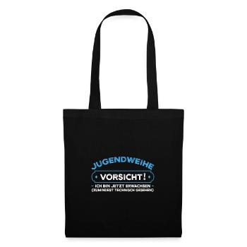 Jugendweihe Jugend Teenager Feier Geschenk - Stoffbeutel - Schwarz - Vorne