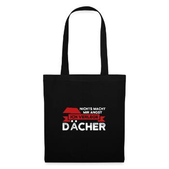 Dachdecker Beruf Dachdeckermeister Geschenk - Stoffbeutel - Schwarz - Vorne