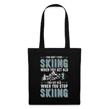 skiing funny saying - Tote Bag - black - Front