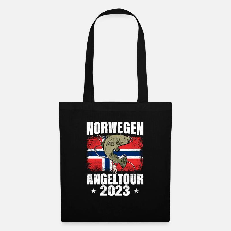 Norwegen Angeltour 2023 - Stoffbeutel - Schwarz