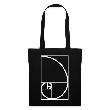 Fibonacci golden ratio type curve - Tote Bag - black - Front