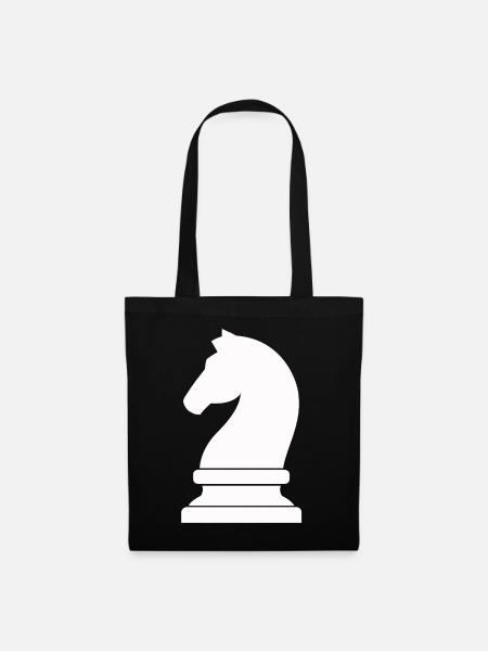 Schach Shirt - Stoffbeutel - Schwarz