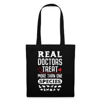 De vrais médecins traitent plus d'une espèce - Sac en tissu - noir - Devant