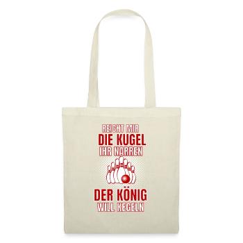 Kegeln Kegelclub König Spruch Kegler Spruch - Stoffbeutel - Natur - Vorne