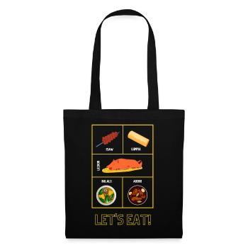 Lets Eat Filipino Food - Philippinen Geschenk - Stoffbeutel - Schwarz - Vorne