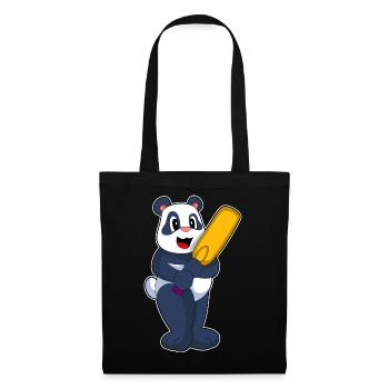 Panda Cricket Cricket Bat - Tote Bag - black - Front