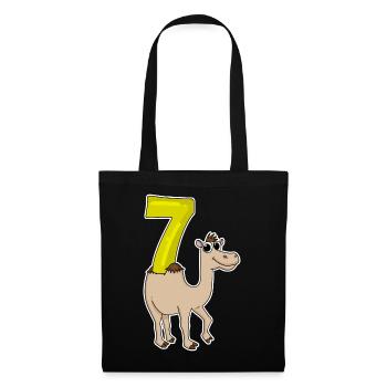 7 birthday 7 years old with animal motif - seven - Tote Bag - black - Front