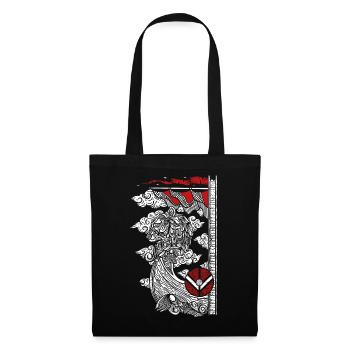Navire viking Viking Captain Warrior Boat - Sac en tissu - noir - Devant