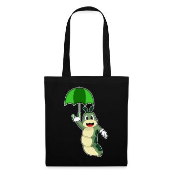 Parapluie chenille - Sac en tissu - noir - Devant