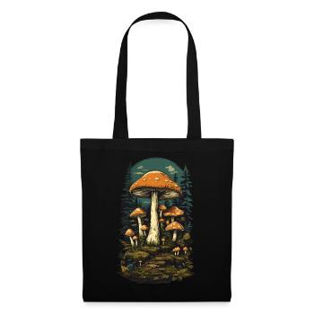 Vintage Mushrooms Design Retro Forest Magic Mushroom Picker - Sac en tissu - noir - Devant