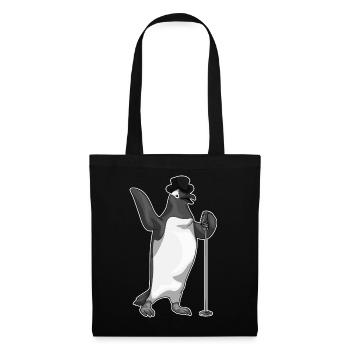 Chant du micro Penguin Singer - Sac en tissu - noir - Devant