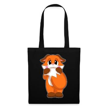 Renard mignon - Sac en tissu - noir - Devant