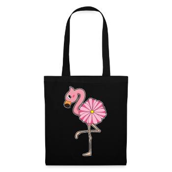 Fleur de flamant rose - Sac en tissu - noir - Devant