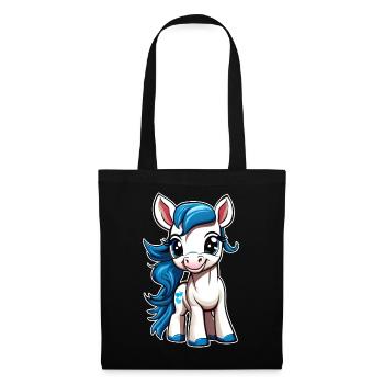 Cute smiling pony - Tote Bag - black - Front