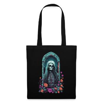 Gothic Pastel Skeleton Lady Victorian Halloween - Tote Bag - black - Front