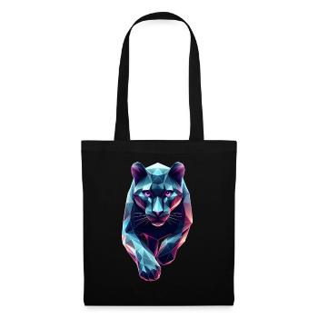 Blue Panther Geometric Origami 3D - Tote Bag - black - Front