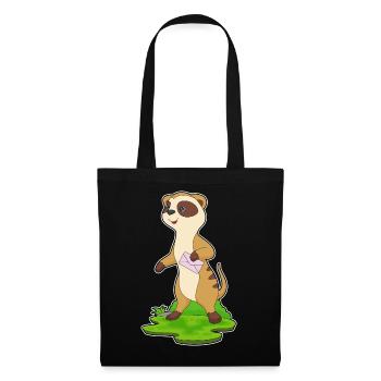 Lettre de suricate - Sac en tissu - noir - Devant