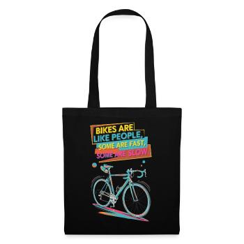 Design motivant de vélo coloré - Sac en tissu - noir - Devant