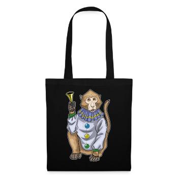 Affe Clown Clown-Hupe - Stoffbeutel - Schwarz - Vorne