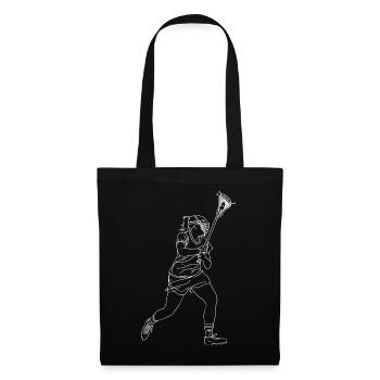Croquis du joueur de crosse - Sac en tissu - noir - Devant
