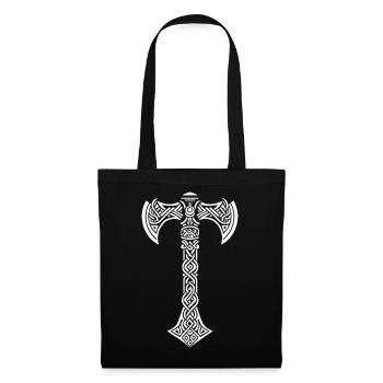 Mjöllnir symbole viking - Sac en tissu - noir - Devant